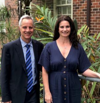 Dr Geoff Brieger and Maria Cosmidis Dr Geoff Brieger and Maria Cosmidis