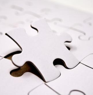Puzzle piece falling into place